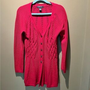 Style & Co. long red cardigan